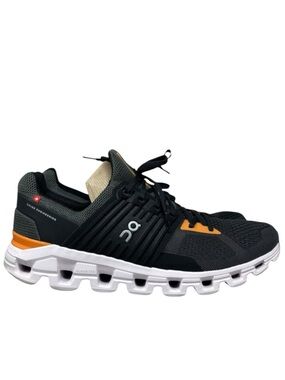 On Running Sneakers Mens 12.5 Orange CloudSwift Black Turmeric Running 41.98397